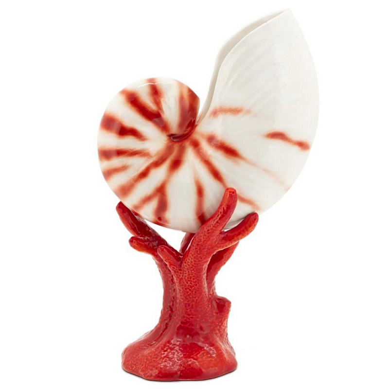 Статуэтка Seashell Bisc. With Base Белый Красный Черный Статуэтка Seashell Bisc. With Base Белый Красный Черный в Барнауле | Loft Concept