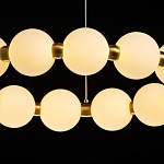 Люстра круглая с матовыми белыми шарами PEARLS Suspension варинант исполнения - 7 | Loft Concept в Барнауле