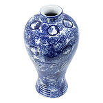 Ваза из фарфора сине-белого цвета Blue & White Ornament  варинант исполнения - 1 | Loft Concept в Барнауле