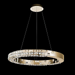 Люстра золотая в форме кольца с мозаичным хрустальным оформлением Sparks of Crystal варинант исполнения - 3 | Loft Concept в Барнауле