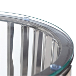 Столик журнальный с круглой прозрачной стеклянной столешницей Voluptuous варинант исполнения - 1 | Loft Concept в Барнауле