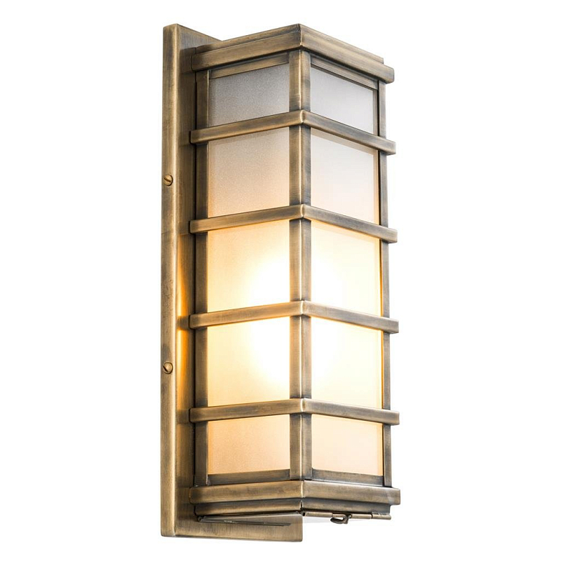 Бра Wall Lamp Welby Brass Латунь Античная полированная Прозрачное Стекло Бра Wall Lamp Welby Brass Латунь Античная полированная Прозрачное Стекло в Барнауле | Loft Concept