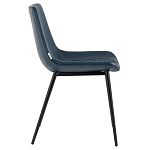 Стул с обивкой из экокожи темно-синего цвета RHOMBUSES UPHOLSTERY варинант исполнения - 5 | Loft Concept в Барнауле