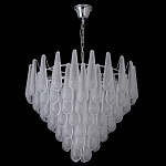 Люстра с подвесками из рифленного стекла в форме капель Textured Glass Chandelier варинант исполнения - 8 | Loft Concept в Барнауле