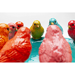 Декоративное дизайнерское блюдо разноцветные попугаи  варинант исполнения - 3 | Loft Concept в Барнауле