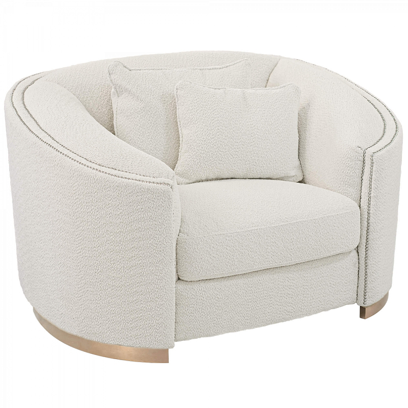 Кресло Maynard Armchair white Белый Медь Кресло Maynard Armchair white Белый Медь в Барнауле | Loft Concept