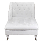 Кушетка белая с мягкой обивкой из велюра Michael Couch варинант исполнения - 4 | Loft Concept в Барнауле