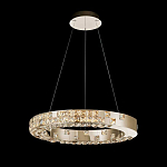 Люстра золотая в форме кольца с мозаичным хрустальным оформлением Sparks of Crystal варинант исполнения - 1 | Loft Concept в Барнауле