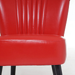Кресло с обивкой из эко-кожи Harper Armchair Red варинант исполнения - 6 | Loft Concept в Барнауле
