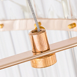 Люстра подвесная круглая с прозрачными хрустальными трубками и золотистым каркасом Диаметр 44 см Hexagon Tube Light варинант исполнения - 4 | Loft Concept в Барнауле