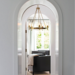  Люстра с 5-ю цилиндрическими плафонами из стекла с пузырьками Hinkley варинант исполнения - 9 | Loft Concept в Барнауле