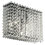 Бра с хрустальными подвесками хром Crystal Art Chrome Rectangular Wall Lamp варинант исполнения - 1 | Loft Concept в Барнауле