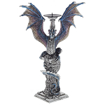 Подсвечник в виде Дракона Grey Blue Dragon Candlestick варинант исполнения - 1 | Loft Concept в Барнауле