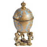 Шкатулка на величественных львах из фарфора с бронзовыми элементами Eden Garden варинант исполнения - 1 | Loft Concept в Барнауле