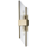 Бра с декором в виде хрустальных трубочек Nembus Brass Glass Wall Lamp варинант исполнения - 1 | Loft Concept в Барнауле
