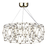 Люстра с тонкой металлической конструкцией цвета золото Quasar варинант исполнения - 3 | Loft Concept в Барнауле