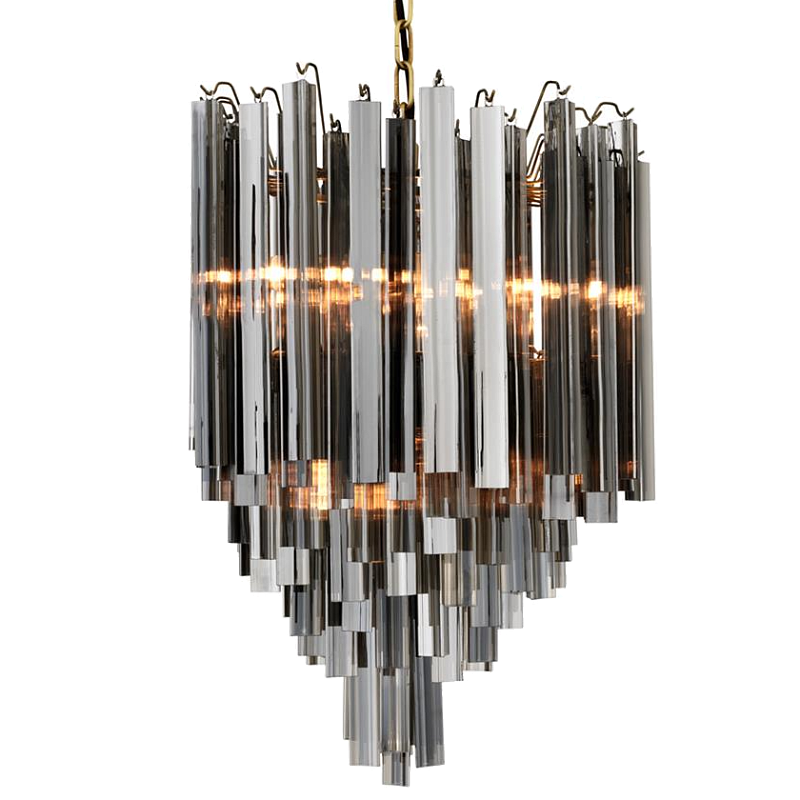 Люстра Chandelier Salerno Латунь Стекло Смок в Барнауле | Loft Concept 