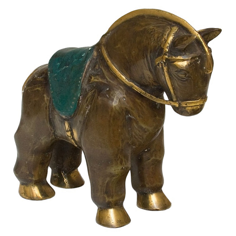 Статуэтка из бронзы в виде лошади Animals Bronze Бронзовый Винтажный голубой в Барнауле | Loft Concept 
