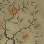 Обои ручная роспись Gustavian Tree of Life Special Colourway on brown Williamsburg варинант исполнения - 1 | Loft Concept в Барнауле