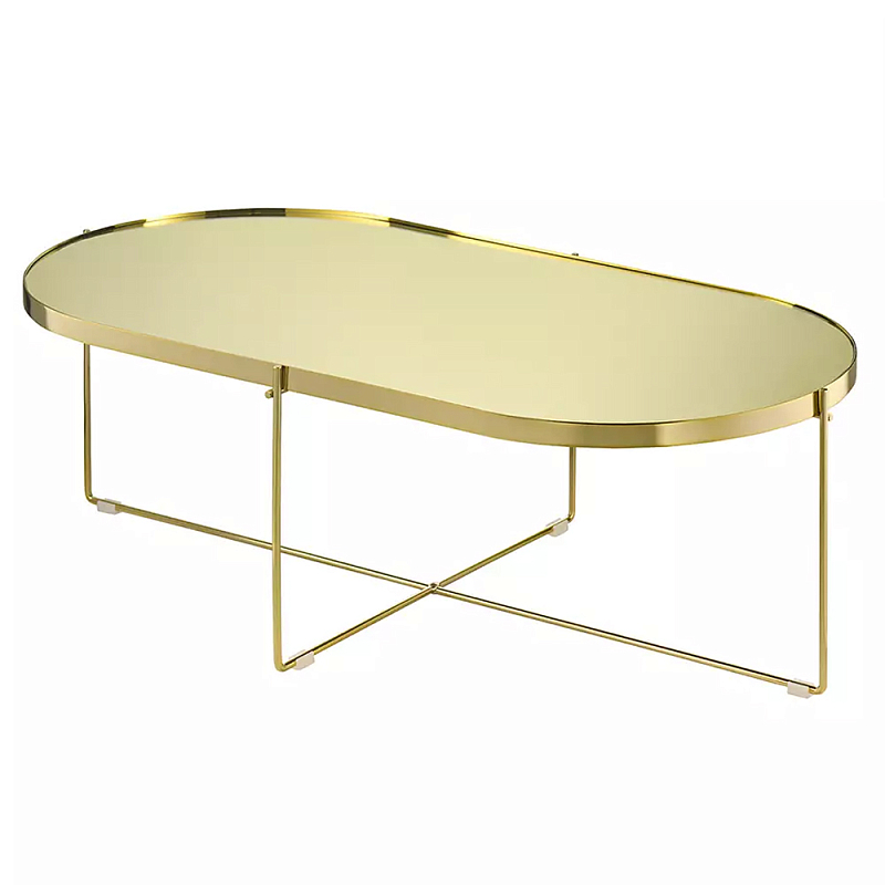 Кофейный столик овальный золотой Modern Mirror Gold Table Золотой в Барнауле | Loft Concept 