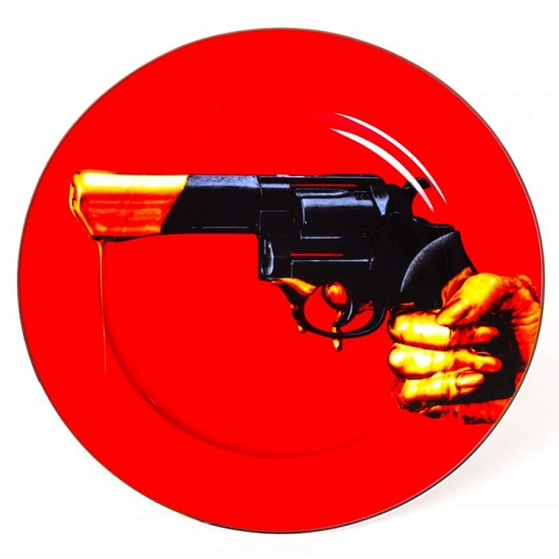 Тарелка Seletti Revolver Красный Черный Тарелка Seletti Revolver Красный Черный в Барнауле | Loft Concept