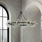 Люстра круглая с литыми стеклянными дисками Olympe Glass Chandelier варинант исполнения - 5 | Loft Concept в Барнауле