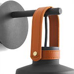 Черное матовое бра с декором под кожу Chestery варинант исполнения - 3 | Loft Concept в Барнауле