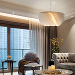 Подвесной светильник с белыми изящными декоративными лепестками Volumetric Petal Lamp варинант исполнения - 4 | Loft Concept в Барнауле