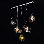 Люстра линейная с 5-ю разноцветными стеклянными плафонами Kaleido варинант исполнения - 3 | Loft Concept в Барнауле