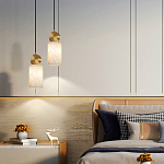 Подвесной светильник светодиодный с цилиндрическим плафоном Stone Helios варинант исполнения - 4 | Loft Concept в Барнауле