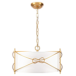 Люстра в форме цилиндра с белым тканевым абажуром Simple Knot варинант исполнения - 1 | Loft Concept в Барнауле