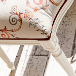 Стул из массива бука бежевый с растительным орнаментом Raffael Angel Beige Chair варинант исполнения - 5 | Loft Concept в Барнауле