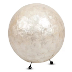 Настольная лампа из перламутра на металлическом каркасе Indonesian Egg варинант исполнения - 1 | Loft Concept в Барнауле