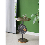 Столик приставной с абстрактным основанием и акцентом в виде золотистого диска Heavenly Space варинант исполнения - 6 | Loft Concept в Барнауле