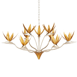 Люстра с плафонами в виде цветов Golden Bird of Paradise варинант исполнения - 4 | Loft Concept в Барнауле