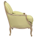 Кресло Ava Classical Armchair green striped flax варинант исполнения - 1 | Loft Concept в Барнауле