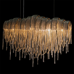 Люстра подвесная с металлическими цепочками и изогнутыми металлическими дугами 72 см Atlantis Chain варинант исполнения - 6 | Loft Concept в Барнауле