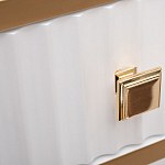 Консоль с ящиком белая с золотом Textured White Console with Gold варинант исполнения - 4 | Loft Concept в Барнауле
