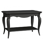 Стол журнальный черный из массива бука с полкой в стиле прованс Black Provence варинант исполнения - 1 | Loft Concept в Барнауле