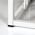 Пуф квадратный фиолетовый велюр на белом металлическом основании Celeste Purple варинант исполнения - 4 | Loft Concept в Барнауле