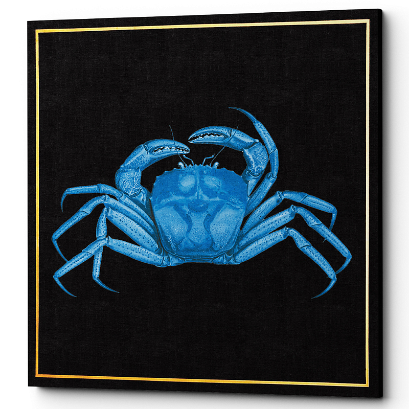 Постер Blue Crab Poster Черный Морская синь Постер Blue Crab Poster Черный Морская синь в Барнауле | Loft Concept