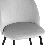 Мягкий стул в сером велюре Miruna Chair варинант исполнения - 7 | Loft Concept в Барнауле