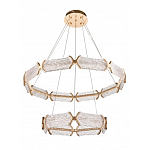 Люстра с 2-мя кольцами с текстурным природным рисунком IceFlame варинант исполнения - 1 | Loft Concept в Барнауле