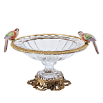 Чаша стеклянная с фигурками разноцветных попугаев на ободке 41 Eden Garden варинант исполнения - 1 | Loft Concept в Барнауле