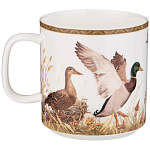 Кружка из фарфора с изображением уток и собаки 400 мл Hunting Porcelain Collection варинант исполнения - 1 | Loft Concept в Барнауле
