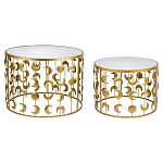 Набор из двух столов из металла Brass Symphony Moon варинант исполнения - 2 | Loft Concept в Барнауле