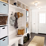 Потолочный светильник для ванных комнат со стеклянным плафоном и одной лампой Hinkley варинант исполнения - 2 | Loft Concept в Барнауле