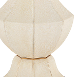 Настольная лампа с фактурным конусовидным абажуром и кожаным каркасом Malifis варинант исполнения - 1 | Loft Concept в Барнауле