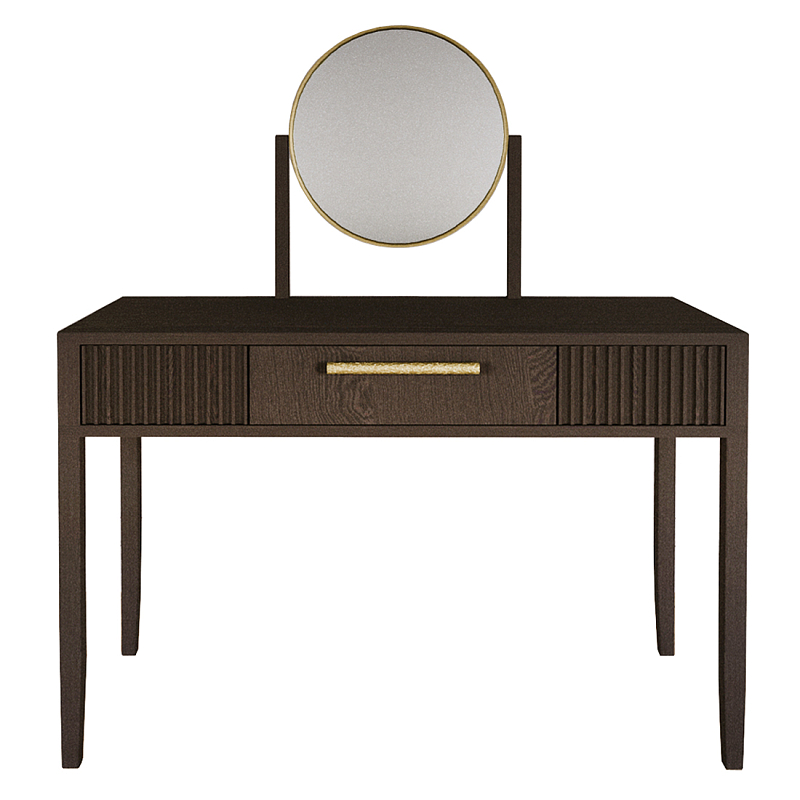 Туалетный Стол с зеркалом Primo Темный орех Орех Золотой в Барнауле | Loft Concept 