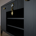 Комод-буфет Elsa Dreams Black с открытыми полками   варинант исполнения - 7 | Loft Concept в Барнауле